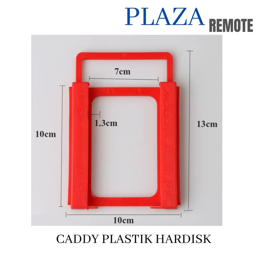 BREAKET HARDISK HDD SSD 2.5 TO 3.5" PLASTIK MERAH