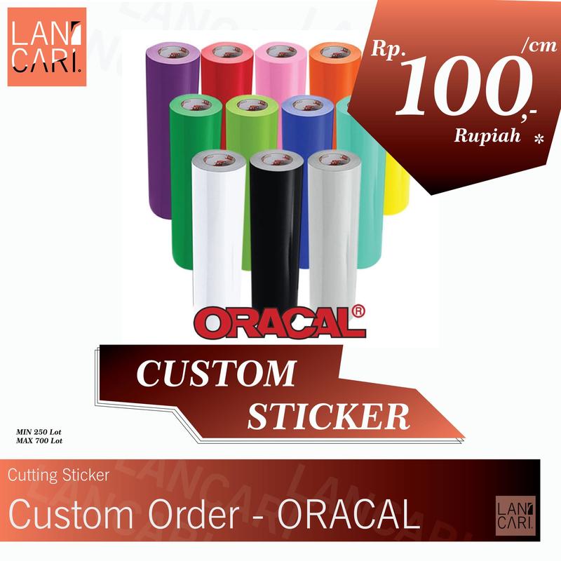 Custom Stiker Cutting Sticker cut Kostum Murah Oracal Vinyl 0