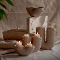 Gambar Candle Holder / Tempat Lilin U Jenggala Uwi 13 x 6 x 6 cm Krem dari Jenggala Keramik Bali Kab. Badung 3 Tokopedia