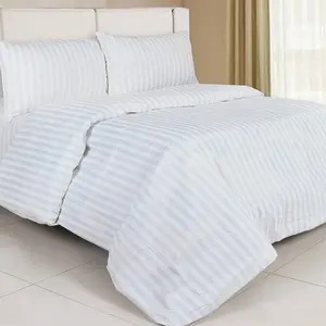 Duvet Cover Quilt uk 200x200cm Salur Putih Sarung Bed Cover
