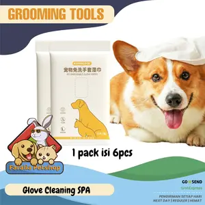 Sarung Tangan Pembersih Tissue Tisu Basah Glove Grooming Anjing Kucing