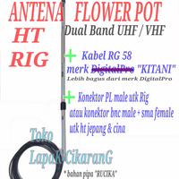 Gambar antena flower pot plus kabel rg58 5 meter dari Lapak Cikarang_NEW Kab. Bekasi 1 Tokopedia