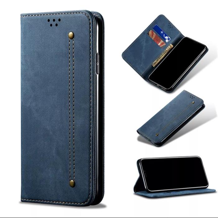 Gambar FLIP Case XIAOMI POCO X3 GT Soft Casing Cover Jeans kulit Dompet kartu - khaki dari Lukman prayetno Kab. Tangerang Tokopedia