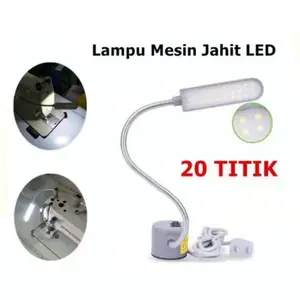 Lampu Mesin Jahit LED 20 Titik Dan 30 Titik magnet (PAKAI COLOKAN)
