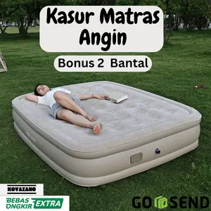 Kasur Matras Angin Camping Tiup Otomatis Pompa Elektrik Bonus 2 Bantal