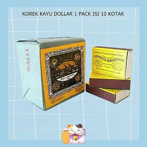 Korek Kayu Dollar 1 Pack isi 10 Kotak Korek / Korek Kayu Batangan