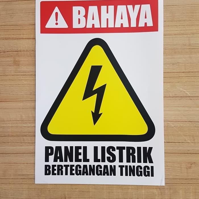 Sticker Listrik Jual SIGN STICKER BAHAYA PANEL LISTRIK BERTEGANGAN TINGGI 20X15CM ...