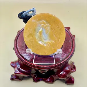 Giok jadeite feicui tipeA liontin lianhua yu 1392