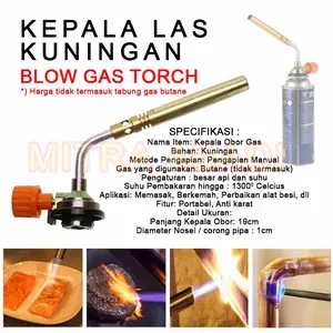 Alat Bakar Blow Torch / Kepala Las Kuningan - Kepala Gas Pemantik