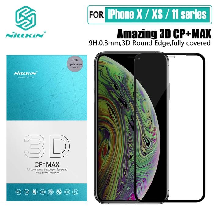 Gambar TEMPERED GLASS NILLKIN 3D CP+ MAX IPHONE XR / IPHONE 11 dari kichikochi Kota Administrasi Jakarta Utara Tokopedia