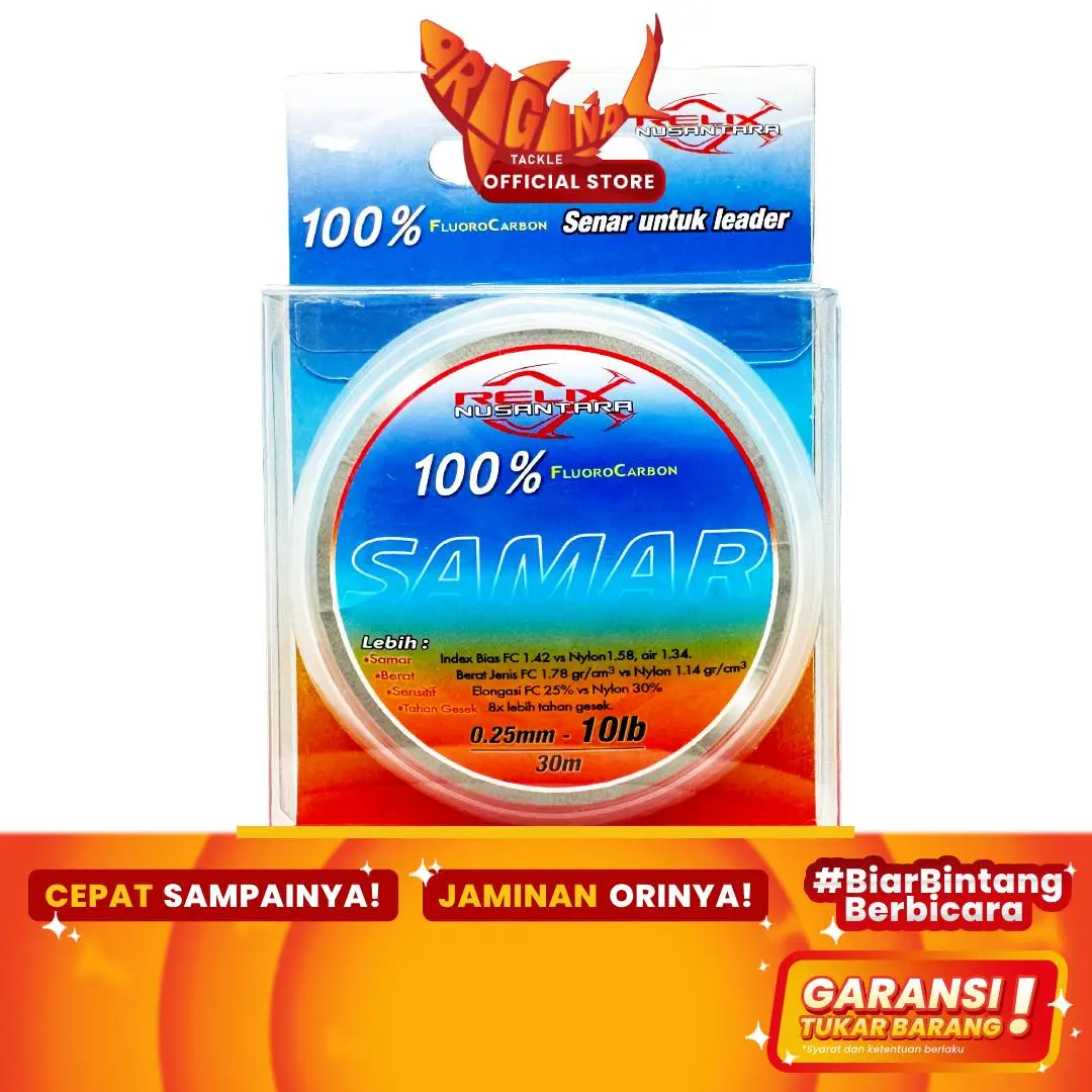 Senar Leader RelixNusantara Samar Fluorocarbon  30m 0.18 sd 0.60