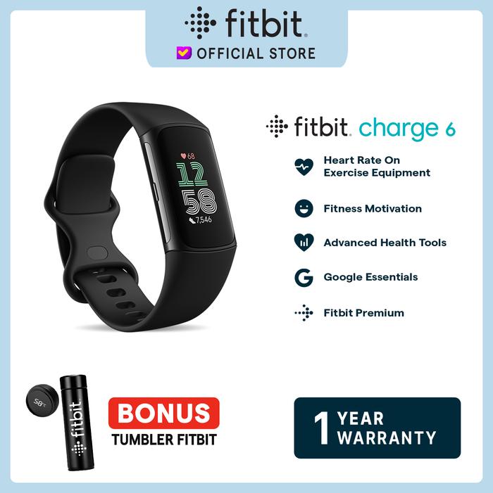 Gambar FITBIT Charge 6 Obsidian/Black dari Fitbit Official Store Kota Administrasi Jakarta Barat Tokopedia