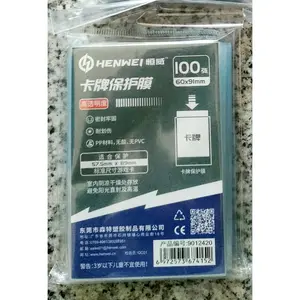 HENWEI plastik pelindung kartu trading card slevees bening 60 × 91 mm