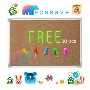 Softboard 60x90 cm Polos Papan Pin Board Soft CorkBoard EcoSave ( Papan Mading Pin Board Papan Tusuk Pengumuman  Gantung Tempel 1 Muka 1 Sisi EcoSave )