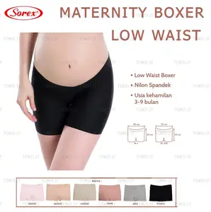 Celana Dalam Ibu Hamil Short Segiempat Maternity Boxer Sorex Low Waist