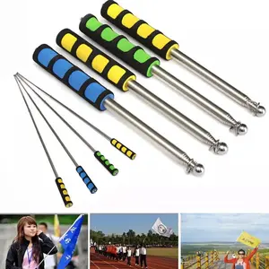 Tongkat Bendera Portable Handheld Flag Pole 1,2 M Tour Leader Windsock