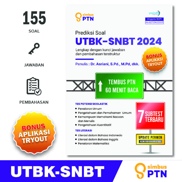 Gambar Buku Prediksi Soal UTBK - SNBT 2024 Tembus PTN dari Yapindo_NEW Kota Administrasi Jakarta Barat Tokopedia