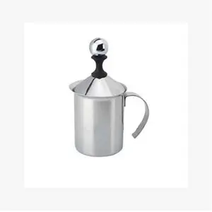 Double mesh handy milk frother stainless steel/ pembuih susu 800 mL