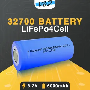 Baterai LiFePO4 32700 6000mah Flat Top Baterai Solar Panel Solar Cell Panel Surya System Custom Aki Motor Baterai Cas