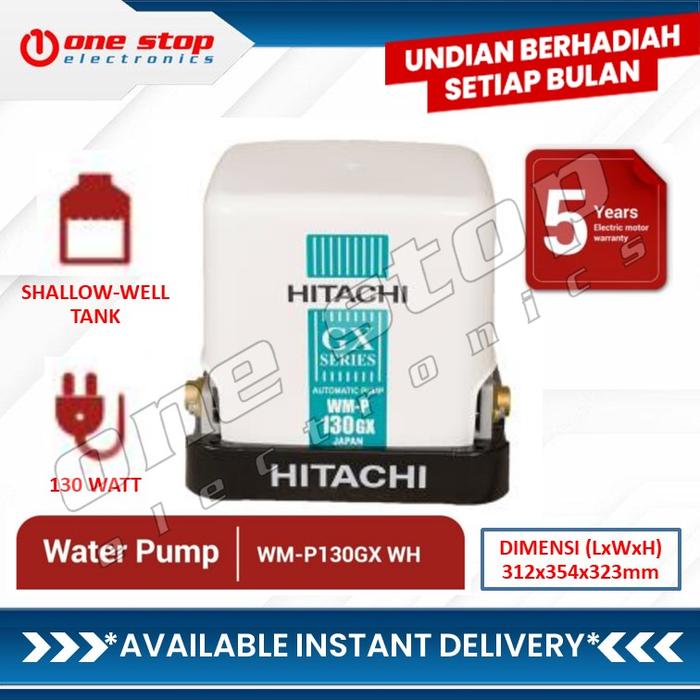 Gambar HITACHI WM-P130GX Pompa Air (Water Pump) Sumur Dangkal dari OneStop Electronics Kota Administrasi Jakarta Utara Tokopedia