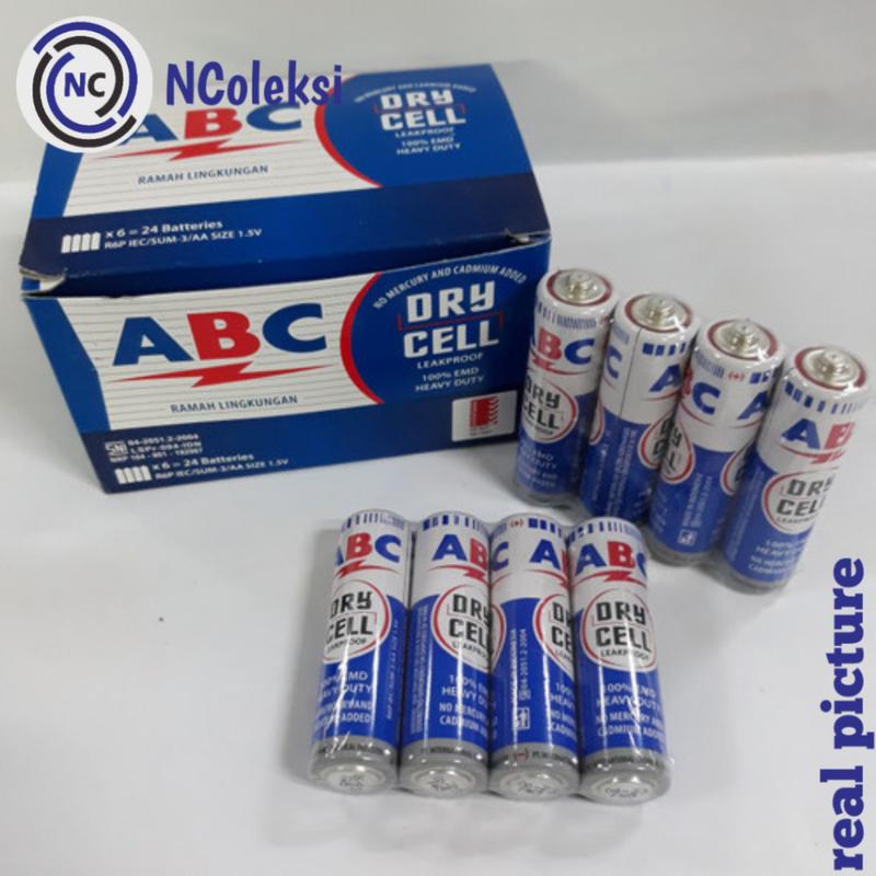 [COD] (PER KOTAK 24PCS) ABC Battery AA BIRU R6 Baterai Jam Dinding ...