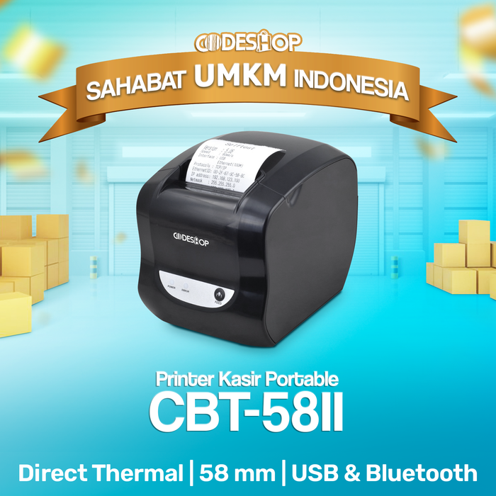 Gambar Codeshop CBT-58II Printer Kasir Thermal USB-Bluetooth dari CODESHOP SURABAYA TIMUR Kota Surabaya Tokopedia