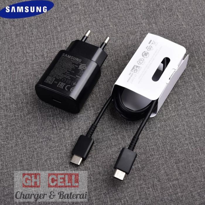 Gambar Charger Samsung M53 5G M52 5G M51 Fast Charging 25W Type C to C Ori dari GH CELL Kota Administrasi Jakarta Utara Tokopedia