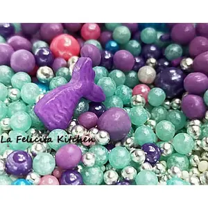 30G SPRINKLE TOSCA UNGU SILVER ELEGANT MUTIARA PEARL SUGAR KUE HIASAN