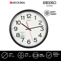 Gambar Jam Dinding SEIKO Analog QXA750K Quiet Sweep Matt Black Plastic Case White Dial Decorator Wall Clock dari Carolina Watch Official Shop Kota Administrasi Jakarta Barat 1 Tokopedia
