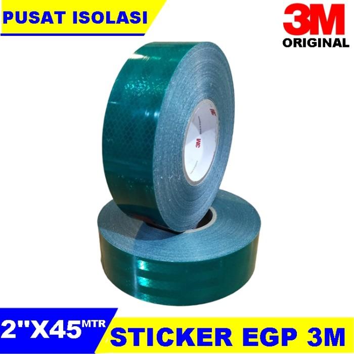 Jual Sticker 3M EGP Hijau Reflector Green Ukuran 2 Inch x 45 Meter ...