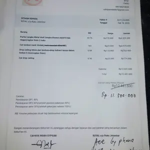 DP 3 (ibu Priscilla Jelambar 1/19d) Pekerjaan Partisi/cat/drop