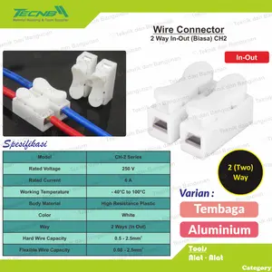 Quick Cable Connector / Konektor Kabel Listrik 2 Jalur CH2 Putih ABD