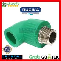 Gambar KNIE DRAT LUAR PPR RUCIKA 3/4" inch GREEN Knee KDL ELBOW Male 25 dari Crystal Supplier Kota Semarang 1 Tokopedia