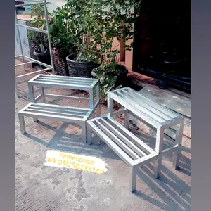 Rak pot bunga susun 3 ukuran 60Cm+cat