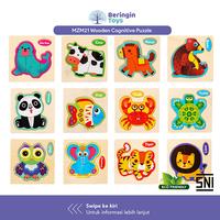 Gambar Mainan Edukasi Wooden Cognitive Puzzle / Mainan Montessori - Animals dari babiesfirst.id Kota Tangerang 4 Tokopedia