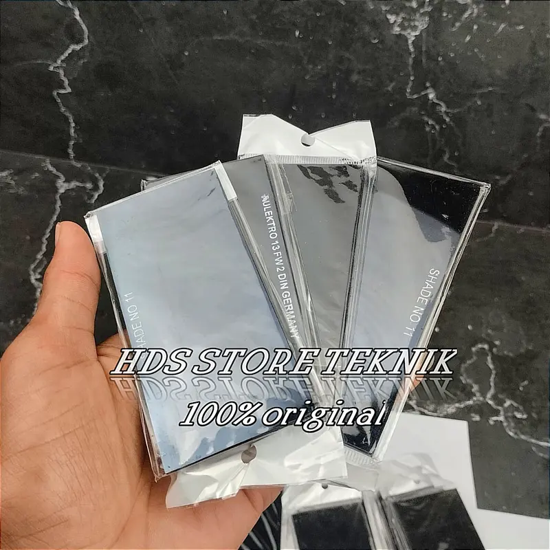 kaca Las Hitam Kedok Welding No 9 10 11 12 13 Glass Black Topeng Las 3