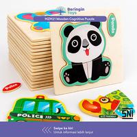 Gambar Mainan Edukasi Wooden Cognitive Puzzle / Mainan Montessori - Animals dari babiesfirst.id Kota Tangerang 3 Tokopedia