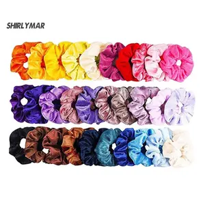 New 5 10 20Pcs Elastic Solid Color Velvet Scrunchies Ponytail Holder