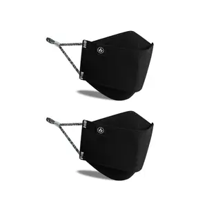 Masker Basic 3D 3 Ply - Black Edge 2 Set