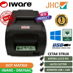 Printer Struk Kasir DOT MATRIX IWARE DM-76AC AUTO CUTTER USB+LAN
