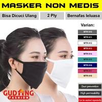 Gambar Masker Kain 2 Ply - Pilihan Warna Abu, Hijau, Hitam, Merah, Pink, Putih - Salem dari Gudang Fashion Id Kota Administrasi Jakarta Barat 1 Tokopedia