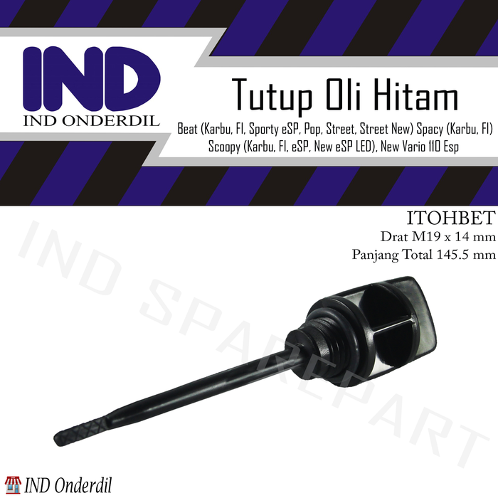 Gambar Tutup-Colokan Oli Mesin-Atas Oring-Seal Hitam New Vario 110 eSP-LED dari IND Onderdil Kota Bandung Tokopedia