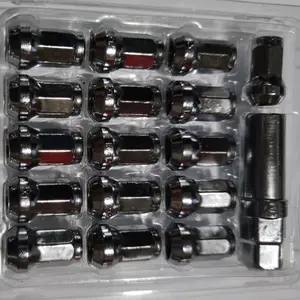 24pcs + 1kunci Mur roda racing max Guard warna M12 x 1.5 Chrome untuk Mobil Toyota Daihatsu Honda Kia Hyundai Mitsubishi Mazda Ford Wuling isi Mur + 1 kunci shock 19- 21