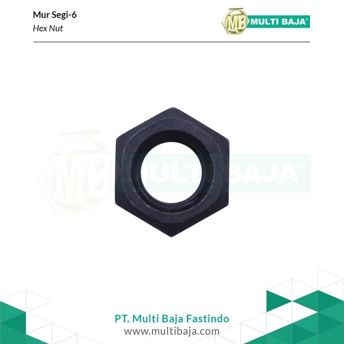 Gambar Mur Segi 6 (Hex Nut) Baja 8.8 M6 - 1.0 (Hitam) dari Multi Baja Kota Administrasi Jakarta Barat Tokopedia