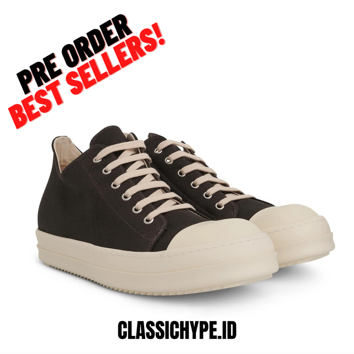 Jual Rick Owens DRKSHDW Ramones Cotton Low Sneakers - 42.5 - Kota