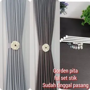 gorden fullset gorden jendela kupu kupu full set stik Curtain Tali
