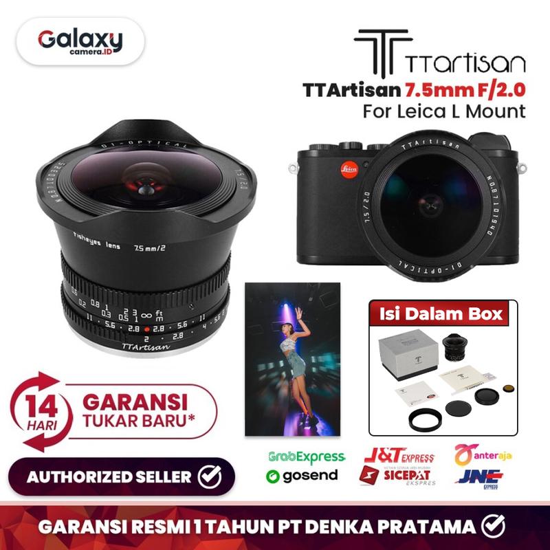Objectif Fisheye TTartisan 7.5mm F2.0 Pour Leica L, TL, CL, Sigma FP, Lumix S5 II - Manuel, Monture L, Neuf Sous Blister
