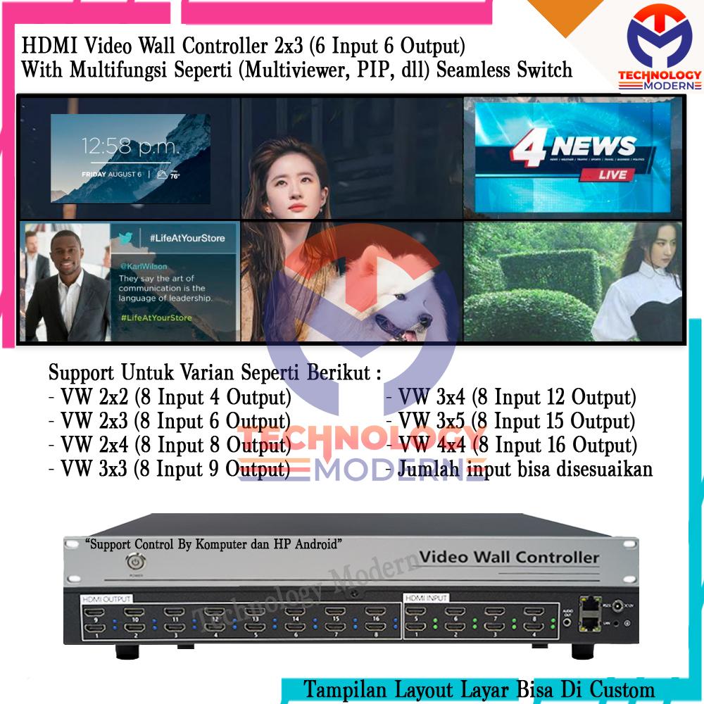 HDMI Video Wall Controller/Processor 2x2 2x3 2x4 3x4 3x5 (8 In 16 Out)