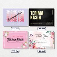 Gambar Thank you card / Kartu Ucapan Terima Kasih Custom - Art Carton 260, A6 dari Nex Printshop Kota Tangerang Selatan 2 Tokopedia