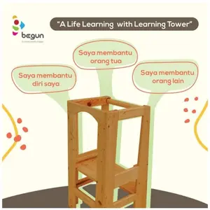 Begun Learning Tower Anak/Helper Tower/Step Stool Montessori - Fix